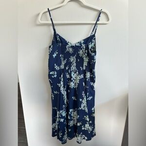 ❤️ Old Navy Navy Blue Floral Dress Large